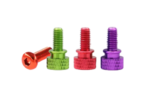 摩托車電動(dòng)車改裝常用手?jǐn)Q彩色鋁合金螺絲