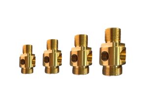 銑四方鉆橫孔銅制接頭CNC數(shù)控車銑零件